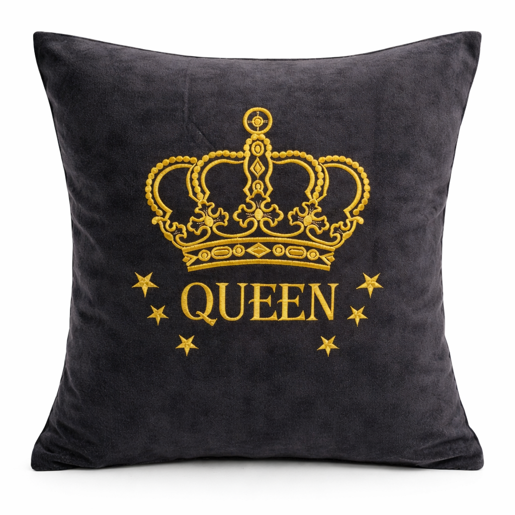 Queen Kissen, dunkelgrau, 50x50 cm