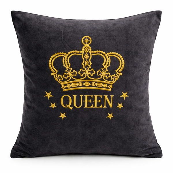 Queen Kissen, dunkelgrau, 50x50 cm